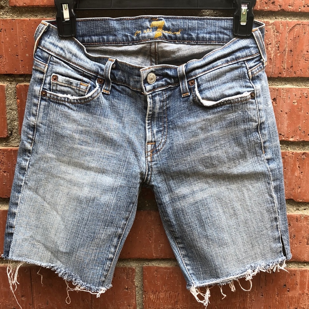 Cut off denim shorts